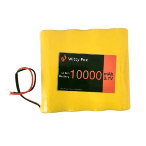 Buy Witty Fox 3.7V 10000mAh Li-Ion Battery Online in India | Robocraze