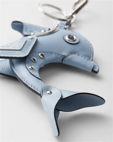 Light Blue Leather Bag Charm | PRADA