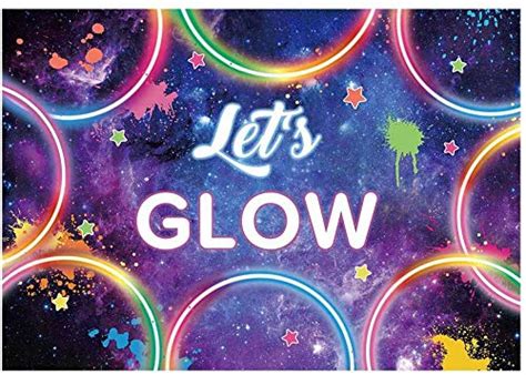 Buy Allenjoy Let's Glow Neon Party Backdrop Colorful Laser Ray Splatter ...