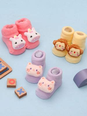 Buy Yellow Bee Playful Monkey, Kitty, And Unicorn Rattle Socks For ...