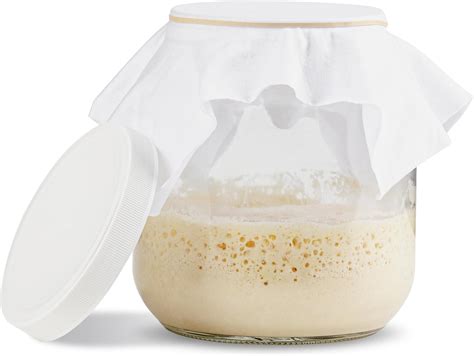 Amazon.com: TOKPELA Sourdough Starter Jar Glass, Wide Mouth Sourdough ...