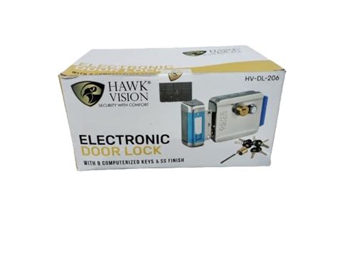 Hawk Vision HV-DL-206 Electronic Rim Door Lock | 8 Backup Computerized ...