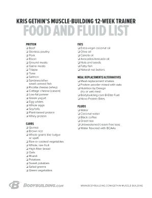 Kris Gethin 12 Week Pdf - Fill Online, Printable, Fillable, Blank ...