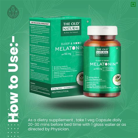 Buy THE OLD NATURAL MELATONIN SLEEPING PILLS FOR SLEEP MELATONIN 5MG ...