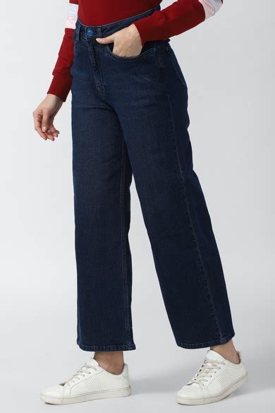 Buy Women Navy Dark Wash Regular Fit Jeans Online - 750598 | Van Heusen