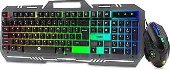FRONTECH Wired Super Design Gaming Keyboard and Optical Mouse Combo ...