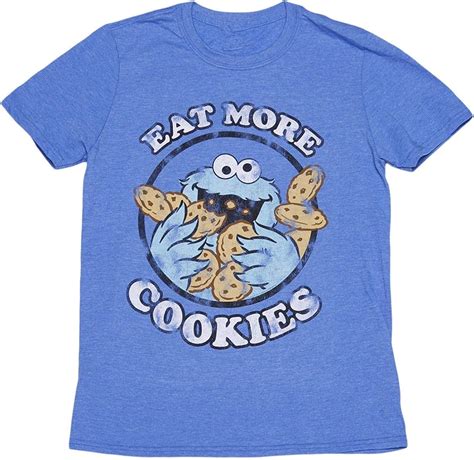 Cookie Monster Casual Custom Design Uomo & Gioventù Grafica Cotone ...