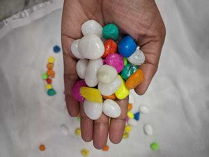 AFD Multicolour and White Colour Mix Marble Pebble Stone Regular ...