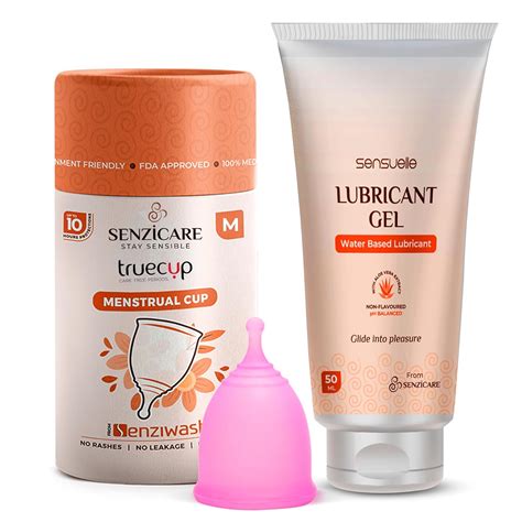 Senzicare Truecup Reusable Menstrual Cup Medium Size With Water Based ...
