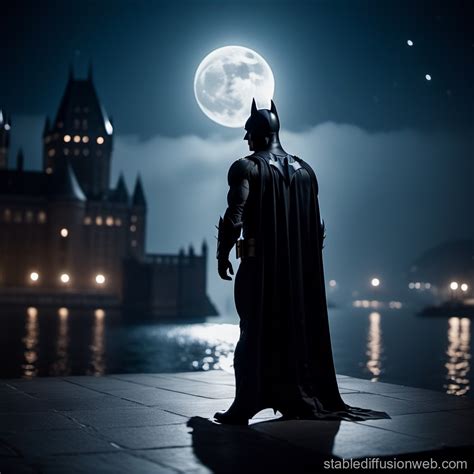 Batman Under a Full Moon | Stable Diffusion Online