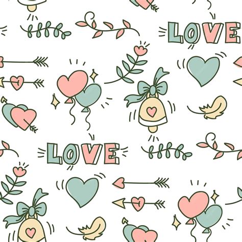 Premium Vector | Wedding background Seamless pattern with wedding ...