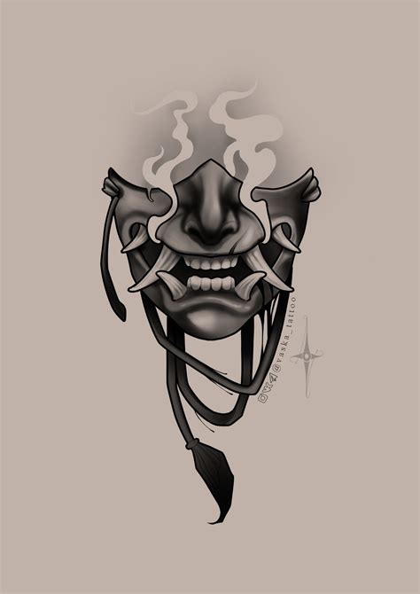 Pin by Saibobo on ဘိုဘို | Hannya mask tattoo, Japanese mask tattoo ...