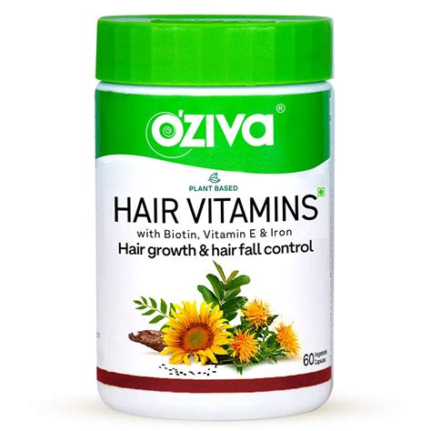 OZiva Hair Vitamin Capsules for Hair Growth & Hair Fall Control,100% ...