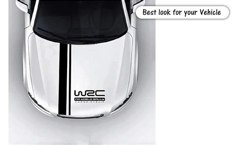 ISEE 360® WRC Stripe Racing Sports Sticker Graphic Hood Cover Vinyl ...