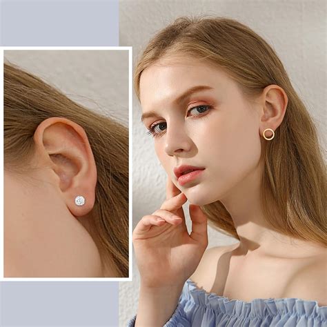 Udalyn 15 Pairs Flat Back Stud Earrings Set for India | Ubuy
