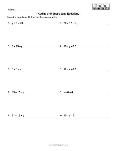 Image result for Solving Equations Using Addition and Subtraction