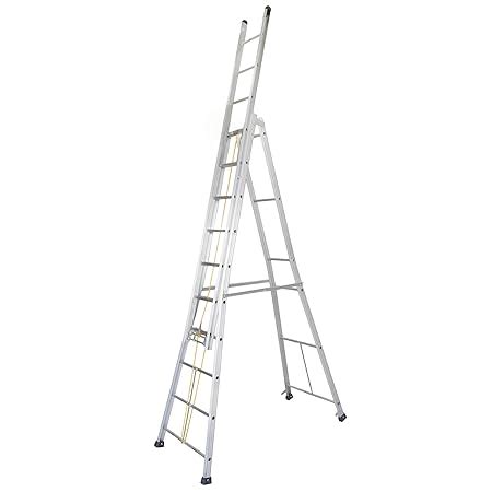 Venus Heavy Duty Industrial Triple Aluminum Ladder | 12 ft (Extendable ...