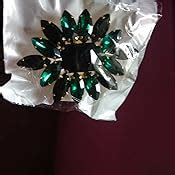 Buy Zaveri Pearls Black & Green Crystal Shine Stones Party Bling ...