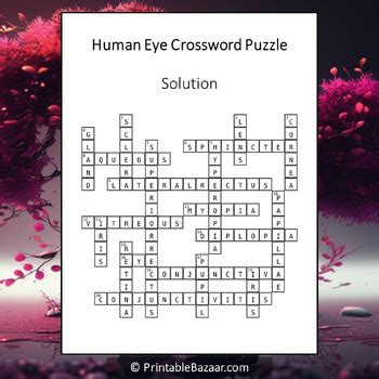 Of The Eye Crossword - prntbl.concejomunicipaldechinu.gov.co