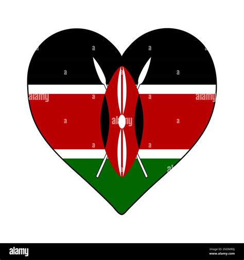 Kenya Heart Shape Flag. Love Kenya. Visit Kenya. Eastern Africa. Africa ...