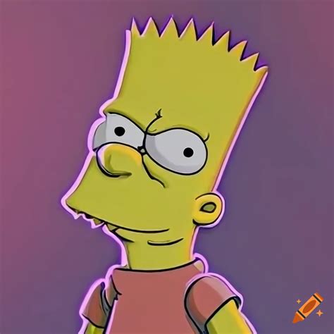 Angry bart simpson character on Craiyon