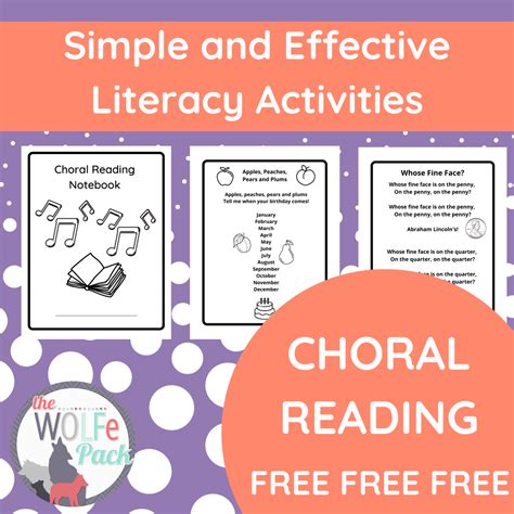 CHORAL READING: A Simple and Effective Literacy Activity - The WOLFe Pack