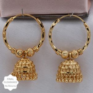 Gold Bali Earrings Designs - Buy Gold Bali Earrings Designs online at ...