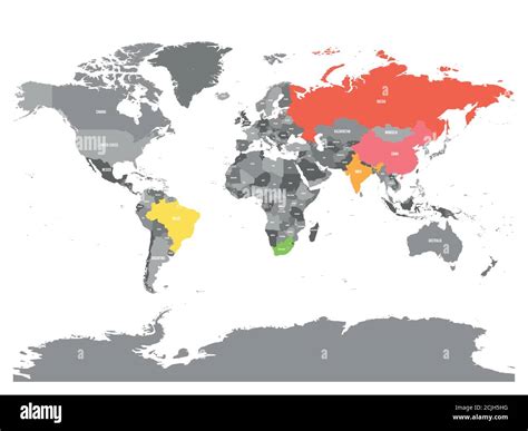 India highlighted on world map hi-res stock photography and images - Alamy
