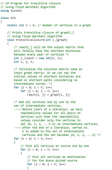 Transitive Closure of a Graph - Algorithms - Computer Science ...