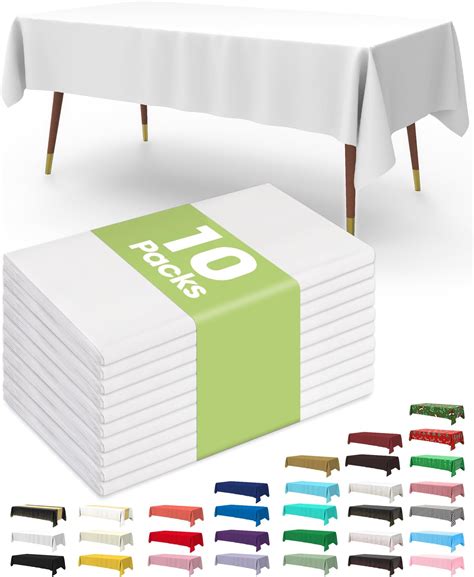 Amazon.com: White Paper Table Cloths for Parties | 11 Disposable ...