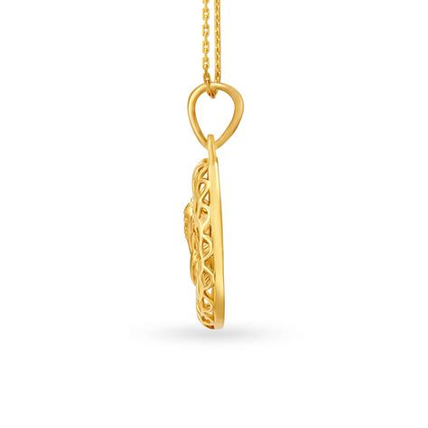 Celestial Yellow Gold Lord Ganesha Pendant