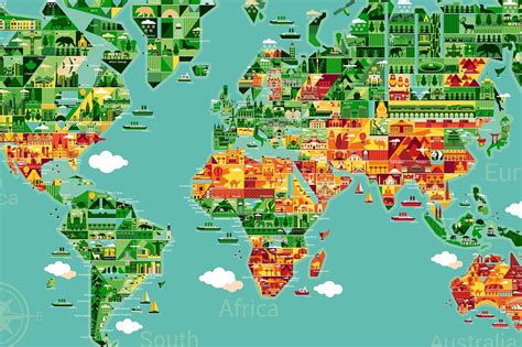 Global Map Cartoon 的图像结果