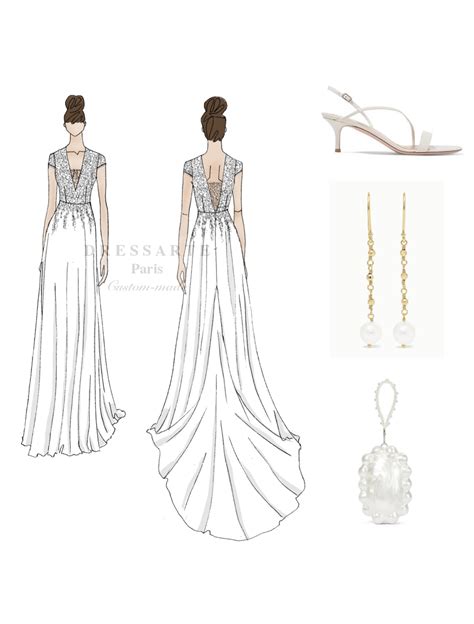 Design unique wedding dress - Dressarte Paris - Your Custom Wedding Dress Sketch
