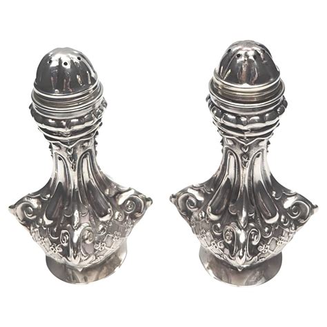 1950s Fisher Sterling Silver Salt and Pepper Shaker Set For Sale at 1stDibs