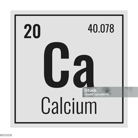 Calcium Symbol Chemical Element Of The Periodic Table Vector Illustration Isolated On White ...