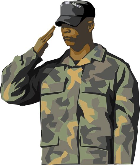 Download Soldier Salute Vector, Military Salute Illustration, Army ...