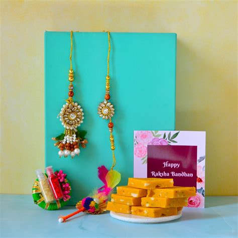 Buy Online Bandhan Rakhi Hamper 3 for Bhai-Bhabhi at SweeDesi