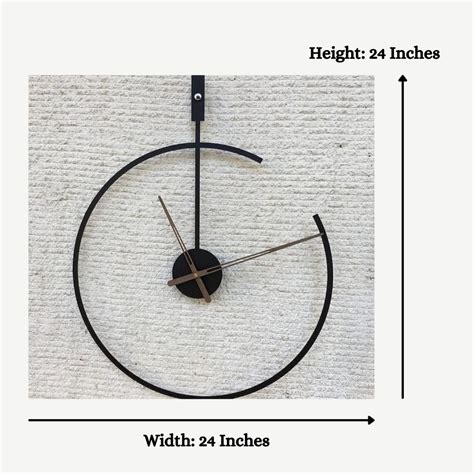 Bumper Sale Monoring Black Wall Clock ( 24 Inches Dia) - Punam Metalcrafts