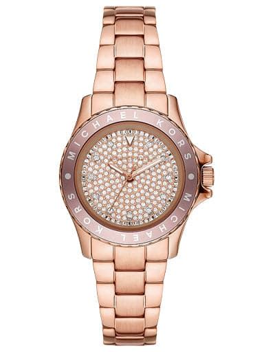 Michael Kors Kenly Three-Hand Rose Gold-Tone Stainless Steel Watch Mk6