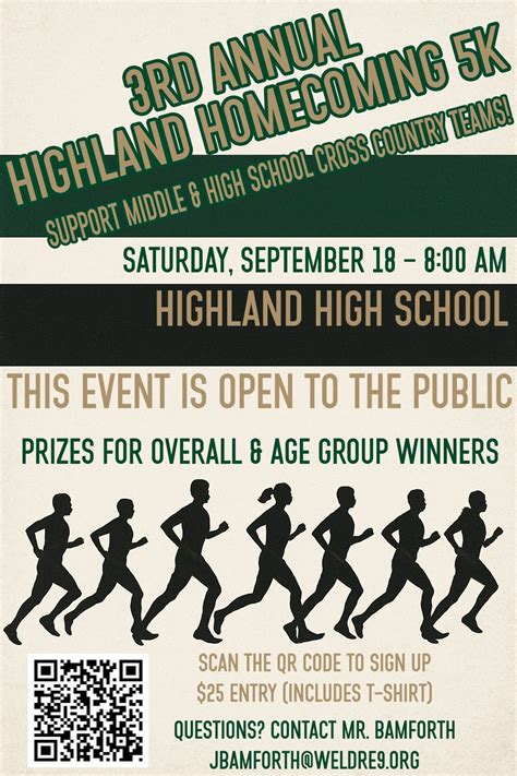 Highland Homecoming 5k Run & Walk, Highland High School (Ault, Colorado ...