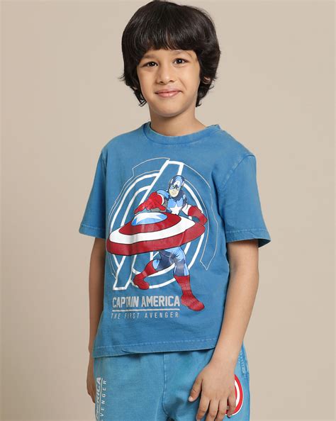 Captain America Regular Fit Tshirt For Boys – Kidsville