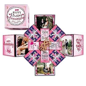 Explosion Box for Anniversary Gift for Husband, Handmade chocolate ...