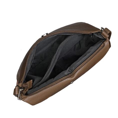 Beige Textured Sling Bag