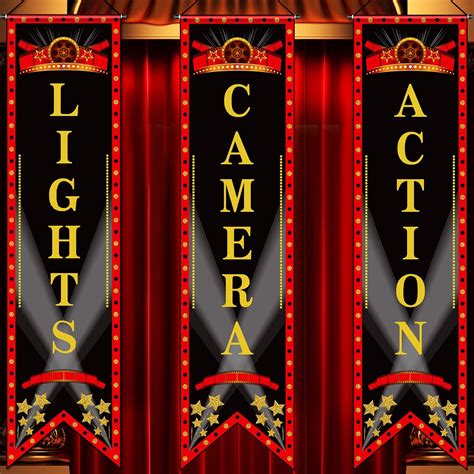 Buy Movie Night Porch Sign Banner Movie Theme Party Decorations Movie ...