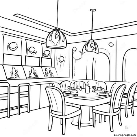 Restaurant Coloring Pages 的图像结果