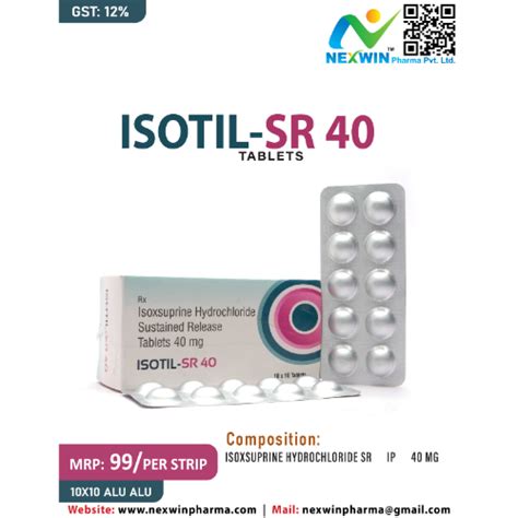 Isoxsuprine Hydrochloride Tablets Manufacturer / Supplier and Franchise