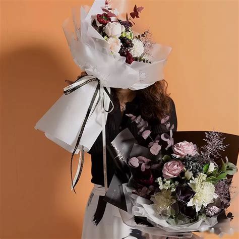 Transparent Border Purple Heart Cellophane Film Sheets Flower Wrapping ...