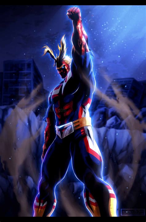My coloring of All Might's victory pose. Hope you like it! : r ...