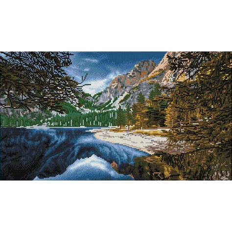 Diamond Dotz® Intermediate Braies Lake, Dolomites, Italy Diamond ...
