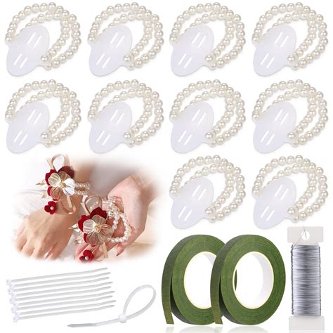 Amazon.com: 10 Pcs Corsage Wristlet Band, Wrist Corsage Bracelets ...